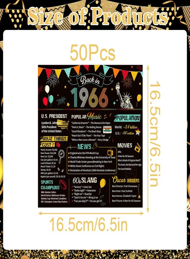 refavor Vintage 60th Birthday Napkins, 50PCS Back in 1966 Birthday Party Decorations Supplies for Men Women, Colorful Cheers to 60 Years Disposable Napkin - Image 3